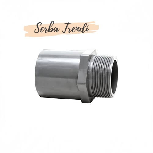 Serba Trendi Valve socket Pipa Paralon 1/2" | 0,5 inch soket drat luar SDL PVC Paralon Pipa 1/2Inch