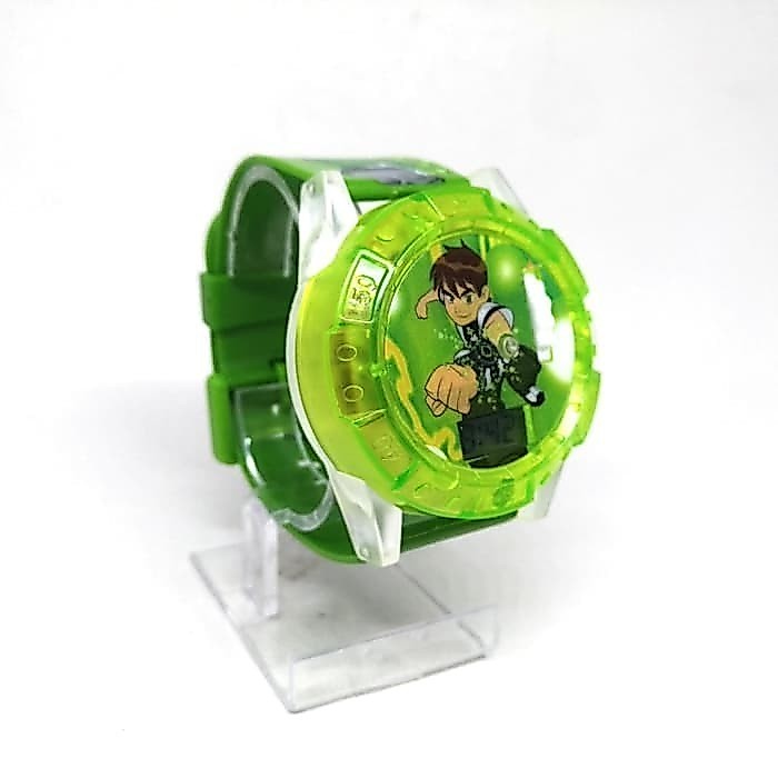 Super Sale JAM TANGAN ANAK PROYEKTOR BEN10 BENTEN BEN TEN HOLOGRAM MUSIK LAMPU