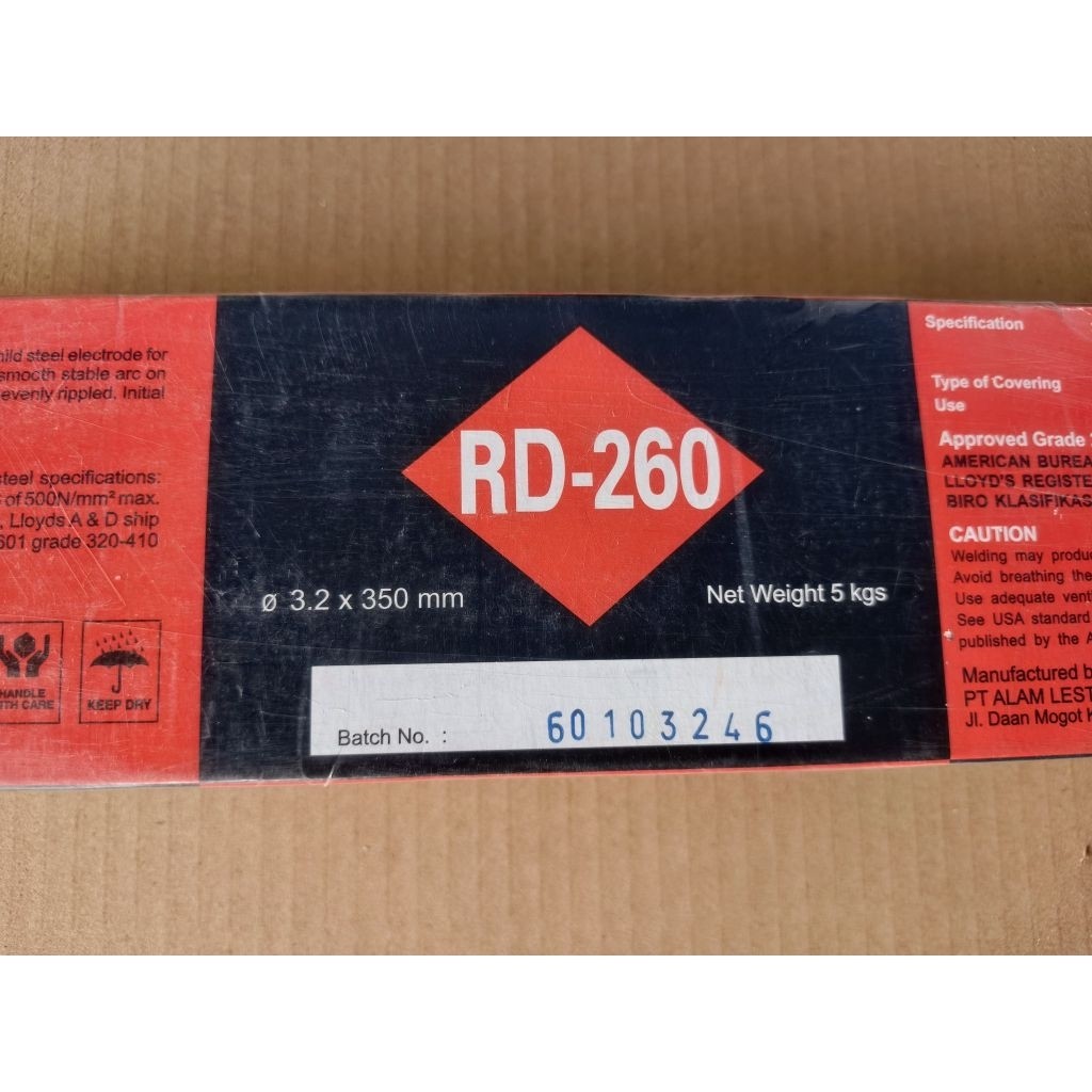 TERASHOP kawat las RD 260 3.2mm RD 260 3.2mmx350mm 5kg