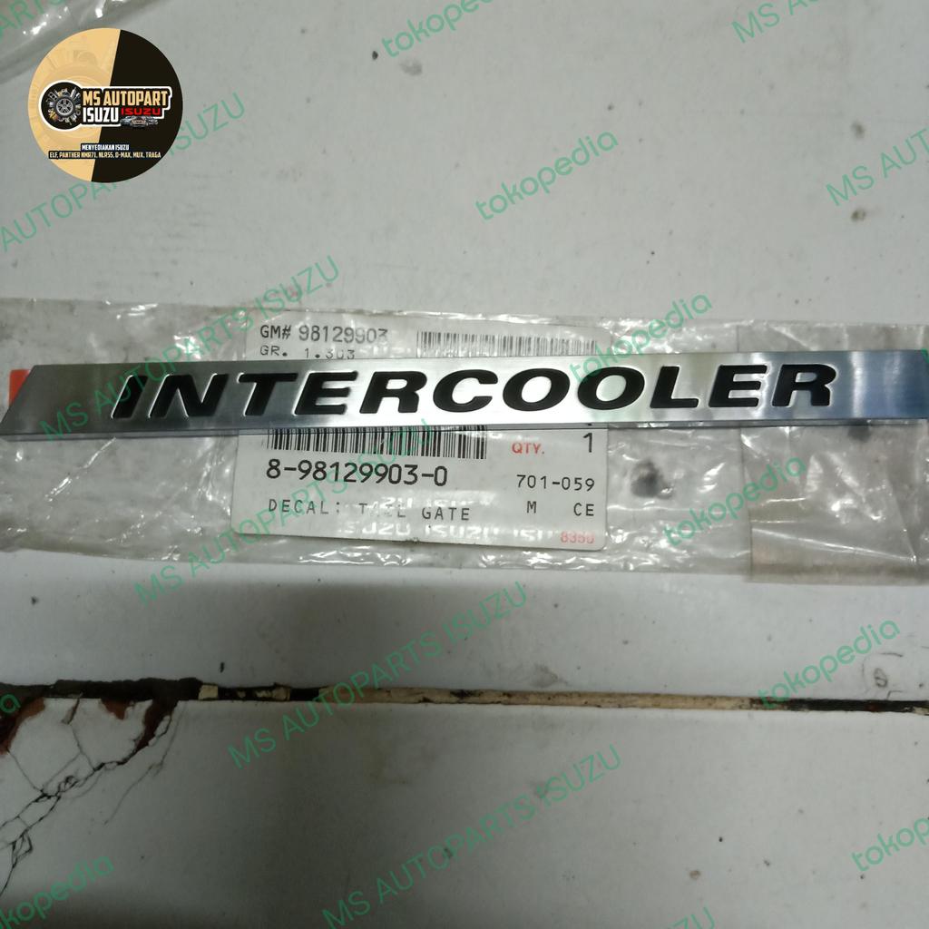 EMBLEM DECAL INTERCOOLER ISUZU DMAX ORIGINAL GENUINE PART