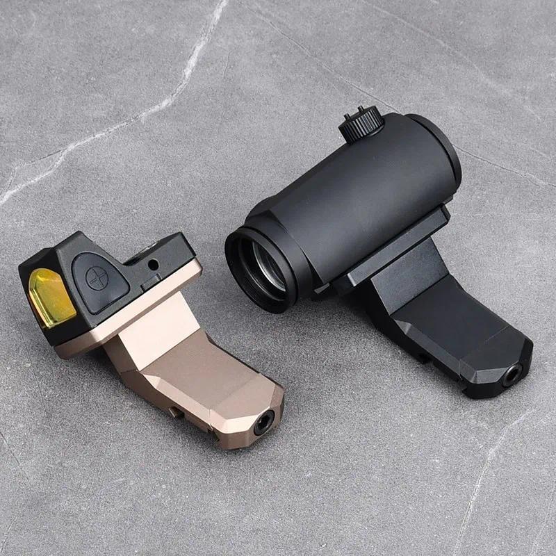 Tactical 45 Degrees Offset Optic Mount for AR15  Red Dot Sight 20mm Picatinny Rail Metal Fits Trijic