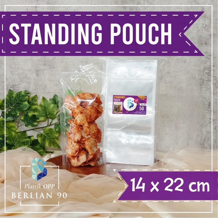 ( 1 PACK ) Standing Pouch 14x22 Cm / Plastik Klip Berdiri / Plastik Snack