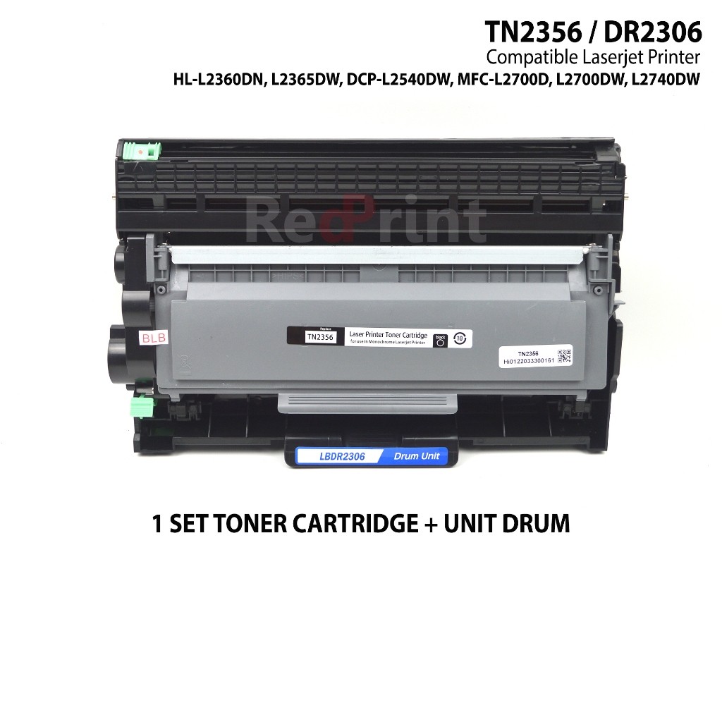 Satu set toner dan unit drum brother DCP-L2540DW / MFC-L2700D  L2700DW / L2740DW / HL-L2360DN / L236