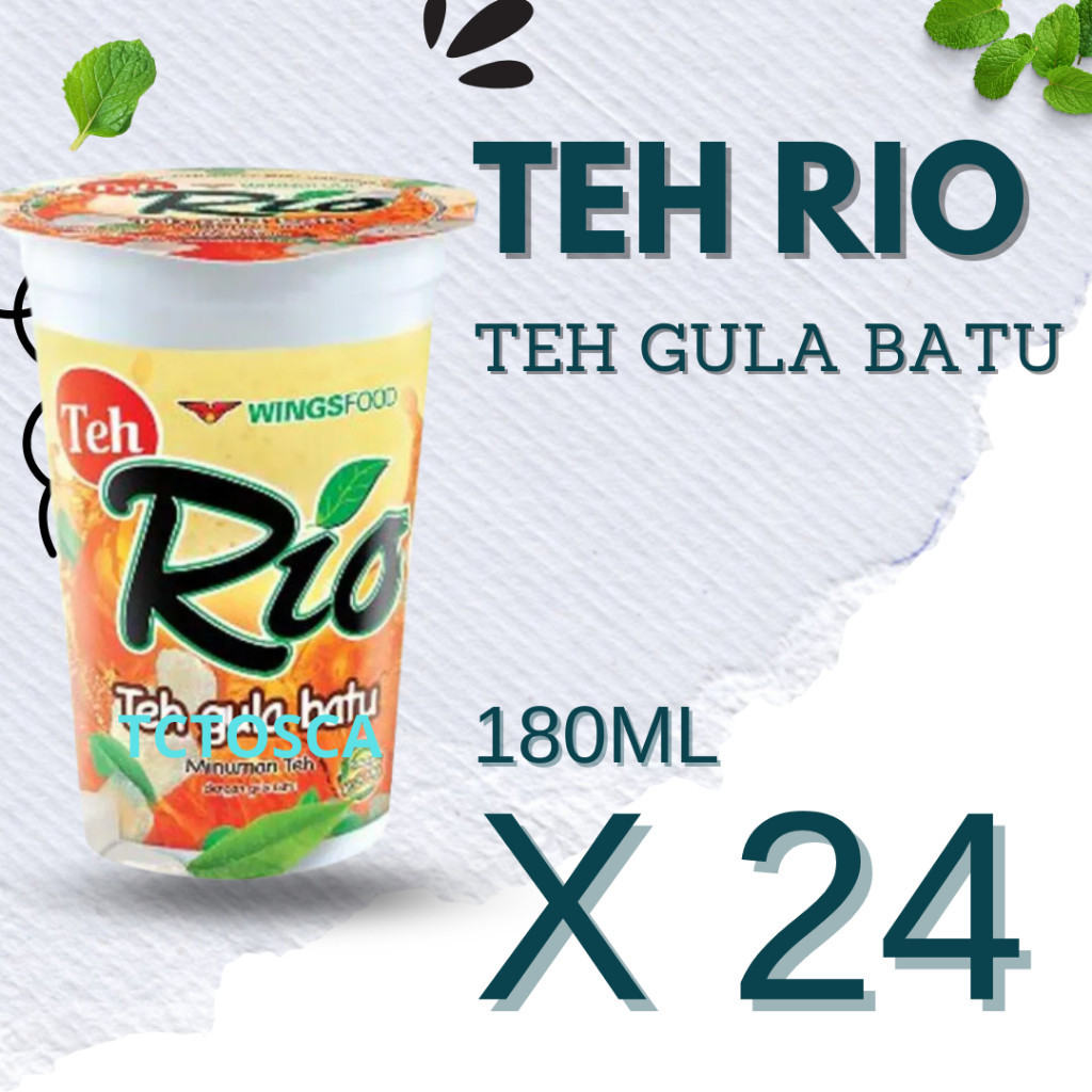 Teh Rio Gula Batu | Teh Gelas 1 Dus 24 pcs 180m