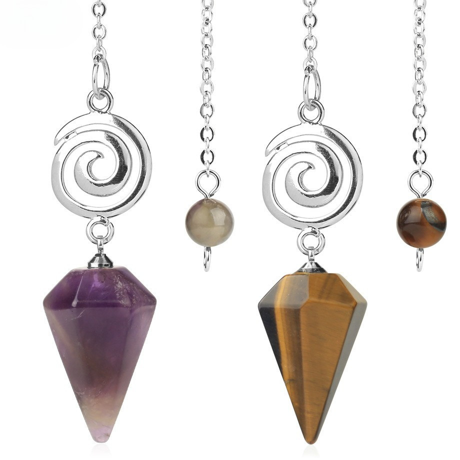 Pendulum kristal CSJA, untuk mencari pendulum kerucut roh pesawat ulang-alik, liontin kuarsa batu kr