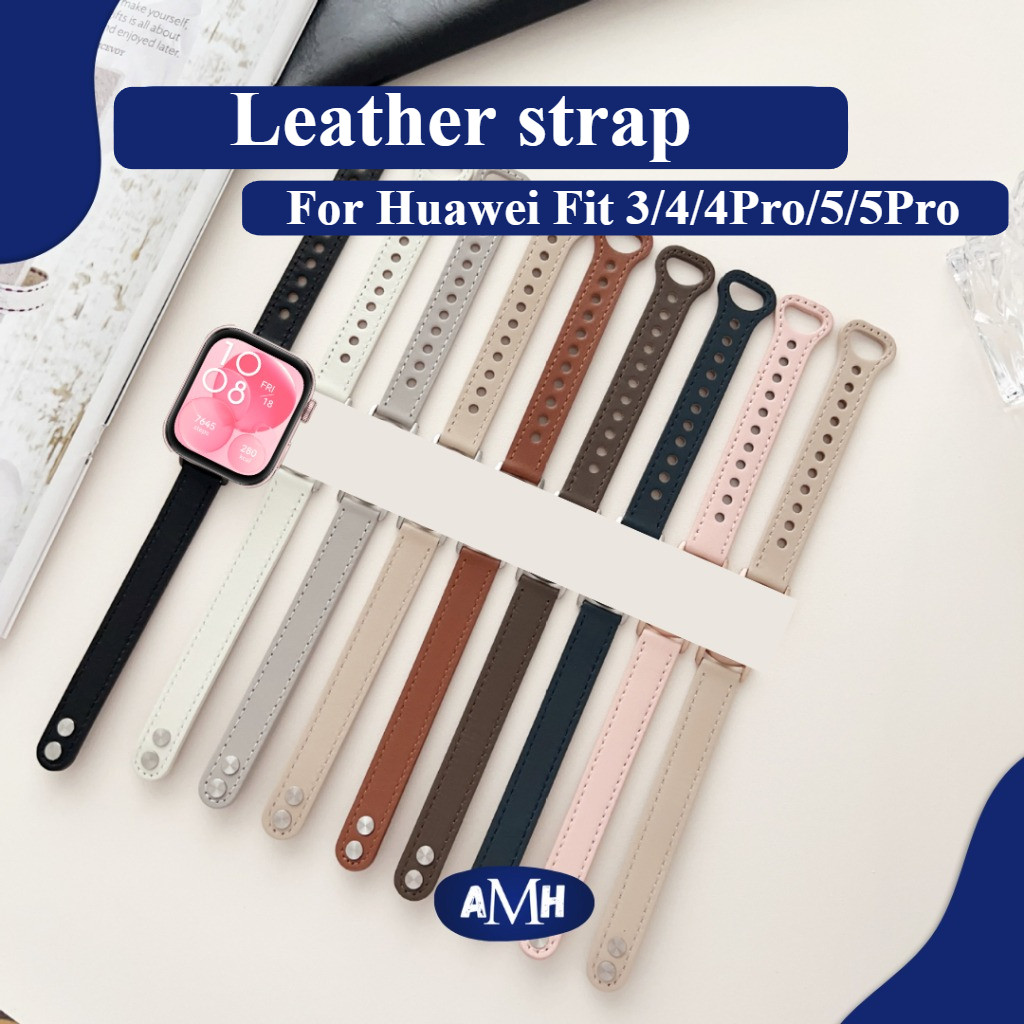 Leather Strap for Huawei Fit 3 Huawei Fit 4  Huawei Fit 4 Pro Huawei Fit 5 Huawei Fit 5 Pro