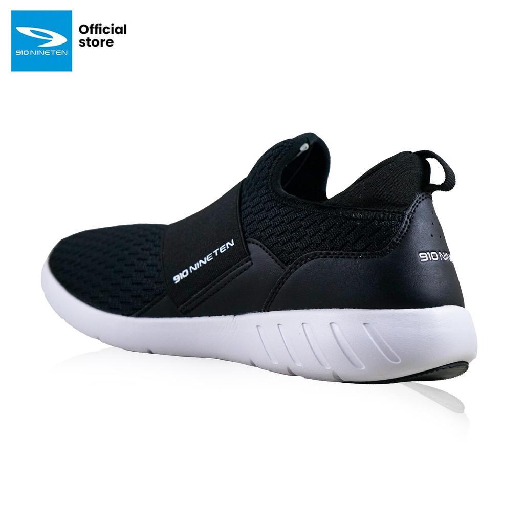 910 Nineten Wataru Sepatu Training - Hitam Putih - Slip On Running Outdoor