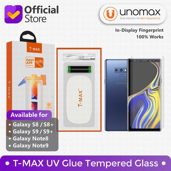 T-MAX Compatible With Samsung Galaxy S8 / S8+ Plus / S9 / S9+ Plus / Note 8 / Note 9 UV FULL GLUE Te