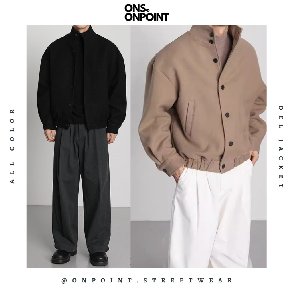 [ONS BY ONPOINT] Del Jacket - jaket denim jaket jeans pria jaket varsity pria leather jacket basebal