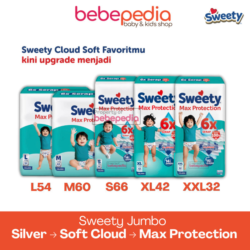 Sweety Silver Pants Sweety Popok Celana S66 M60 L54 XL42 XXL36