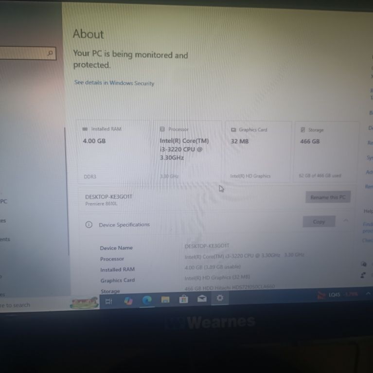 Pc komputer core i3 3220 Fullset (Tinggal pakai)