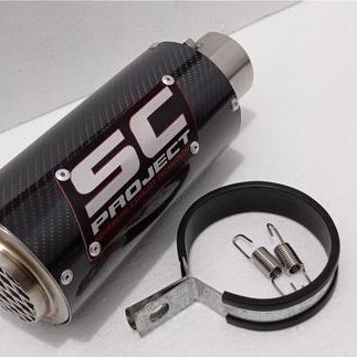 Knalpot Motor Sc Project Gp Carbon Jaring Silincer Only Knalpot Racing Inlet 50Mm Original Dan Terpe