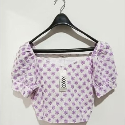 XOXO Floral Blouse Square Neck