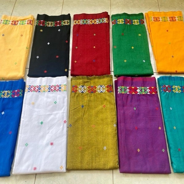Kain Tenun Pabintik Bordir Motif Toraja, Bahan Katun Lembut untuk Pakaian Adat dan Busana Etnik Mode