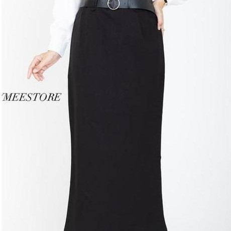 HaymeeStore Rok Span Wiron Rok Kantor Biron Wanita Office Skirt Woman Formal Casual Fashion -Hitam L