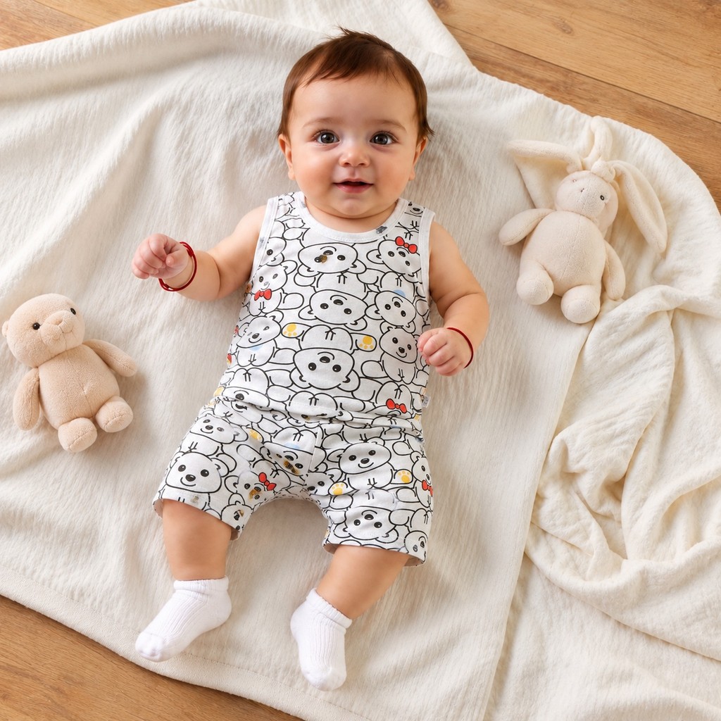Setelan Singlet Bayi Cyandclothing Baju Kaos Lekton Anak Balita Murah
