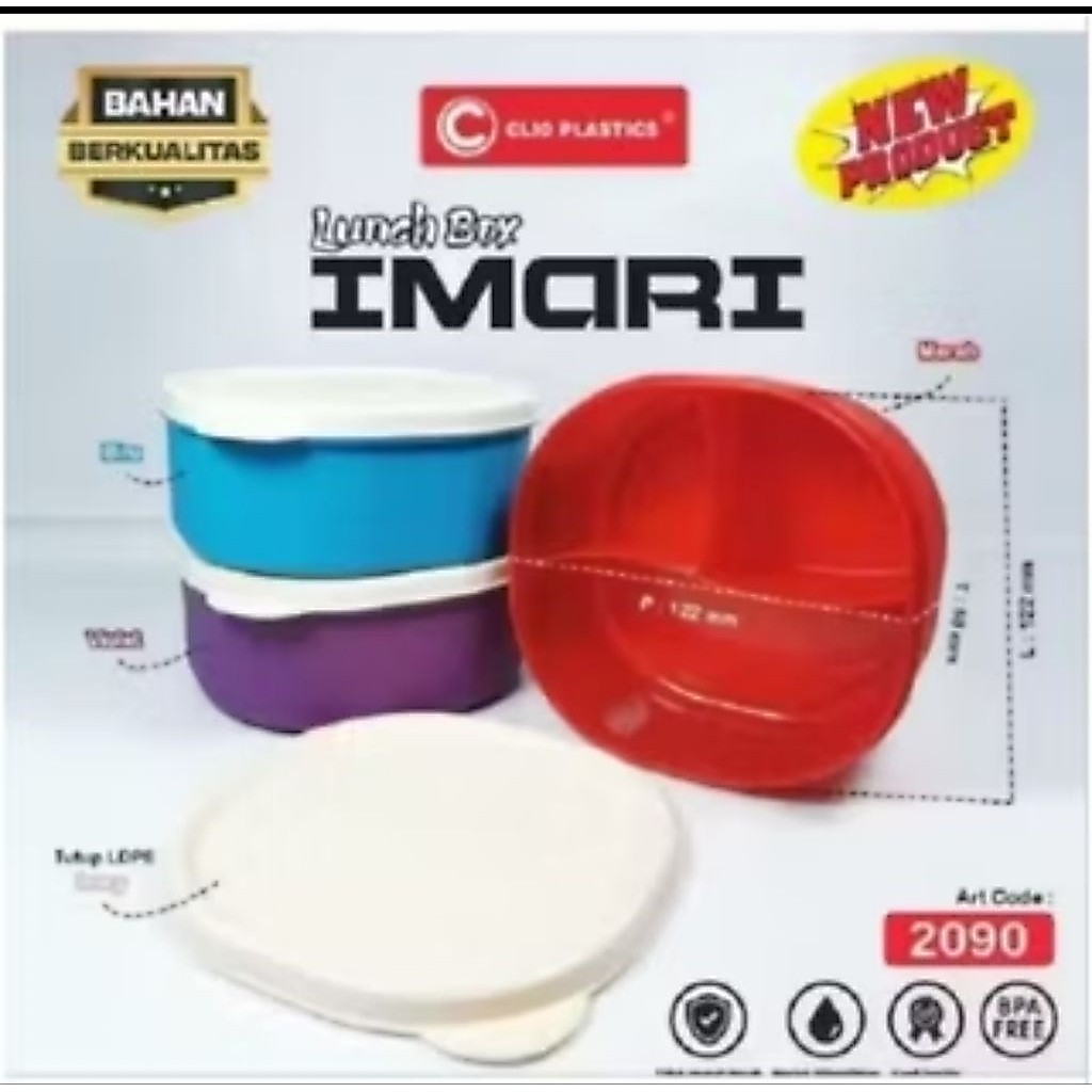 Tempat makan / Lunch box Clio Kecil Plastik