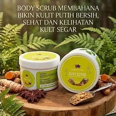 Scrub lulur rempah MEMBAHANA 500gr / Membahana lulur rempah pemutih kemasan baru