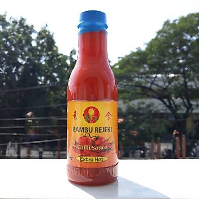 Saus Sambel / Sambal Bambu Rejeki Extra Hot 360 gr Vegan Vegetarian & Halal