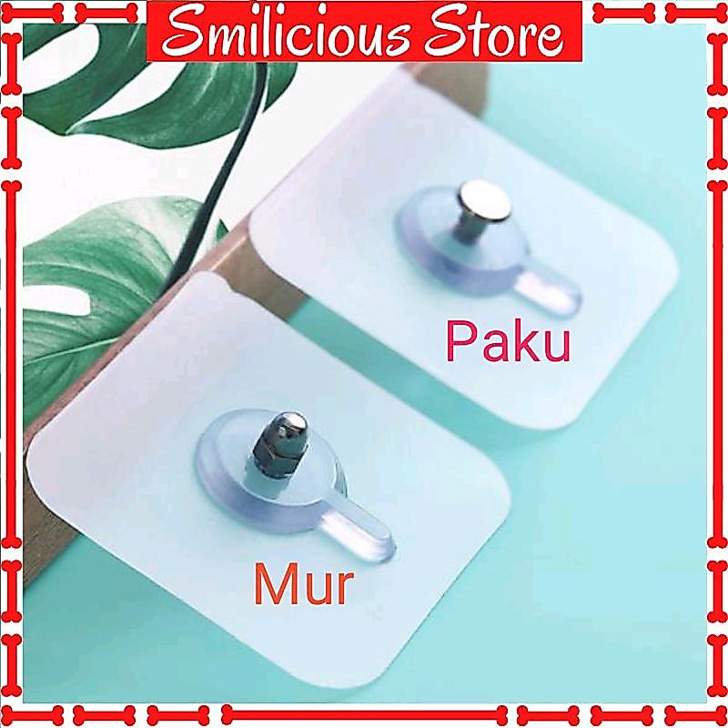 Hook Gantungan Rak / Hook Gantungan Rak Baju / Gantungan Mur Tempel / Gantungan Paku Tempel / Gantun