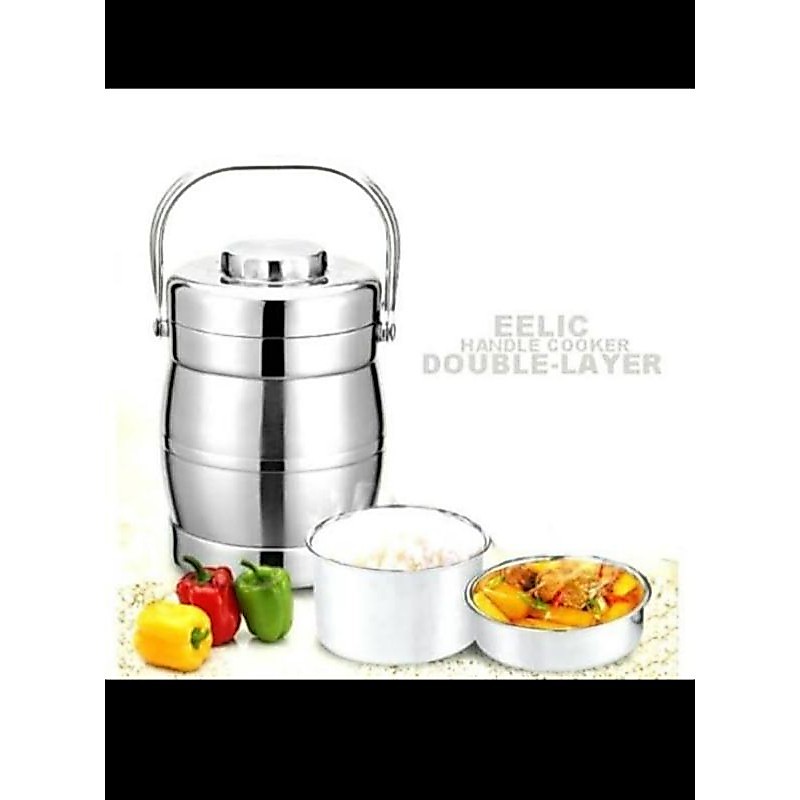 rantang stainless steel/rantang tunggal 2liter/handpan/bekal