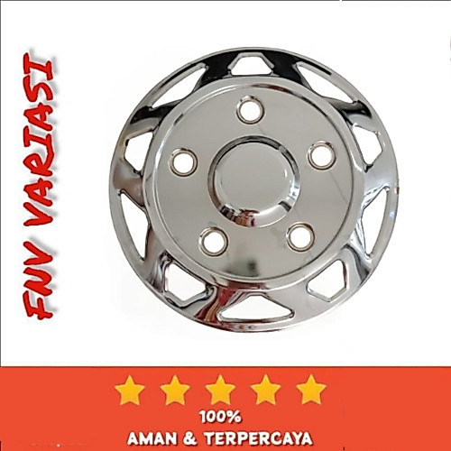 Sepasang Wheel Dop Chrome Truk Lubang 5 Bag Depan