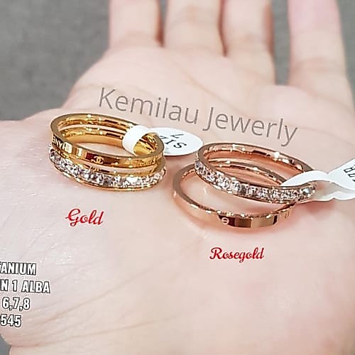 Cincin titanium 2 in 1 alba