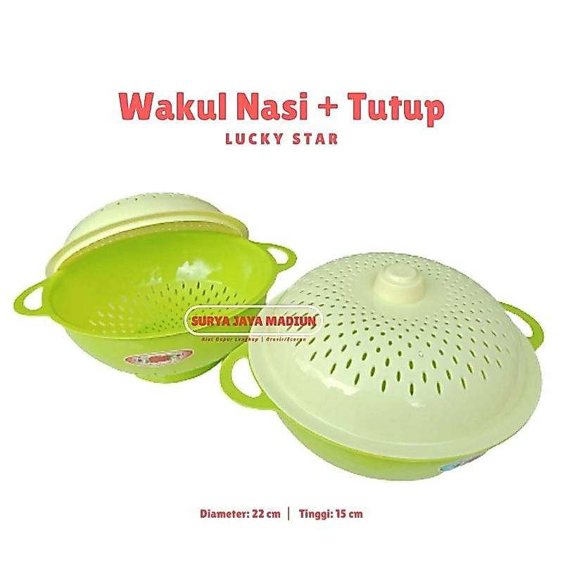 Wakul Bakul Nasi Tutup Lucky Star | Ceting Plastik