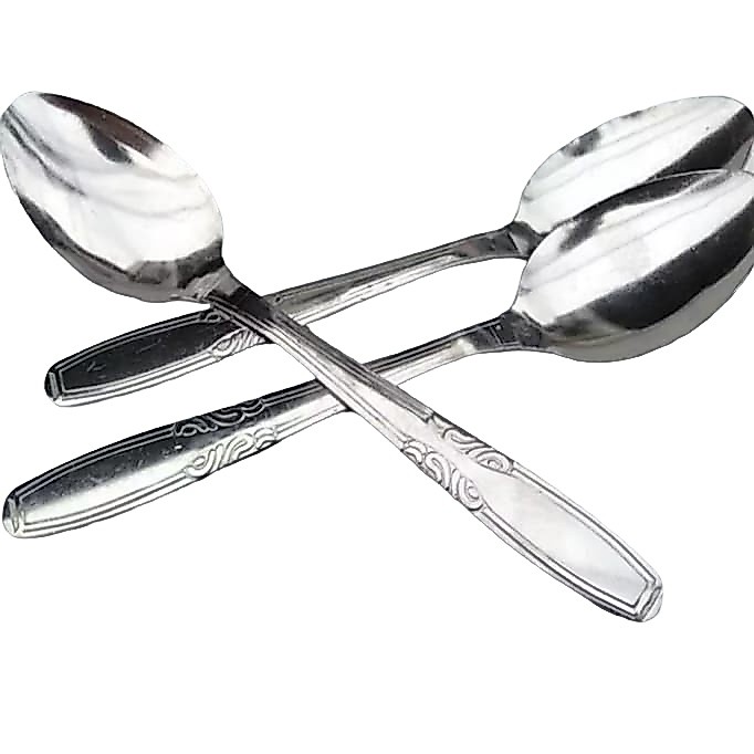 Sendok Makan Stainless Steel Polos 1 Lusin Sendok Makan Tebal Stainless