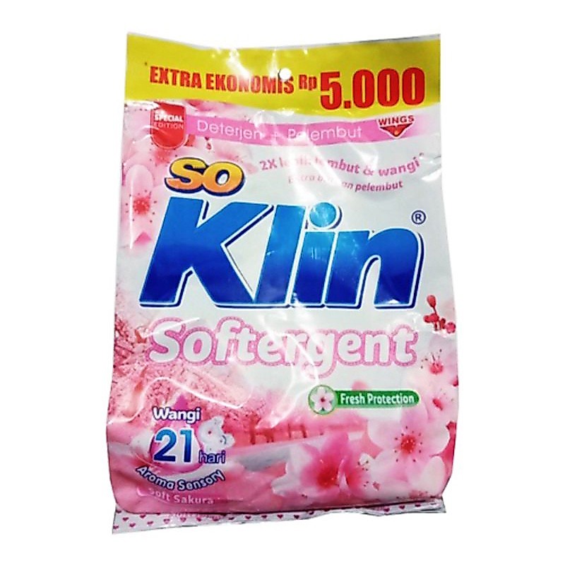 3 PCS Soklin So Klin Detergen Deterjen bubuk 5000