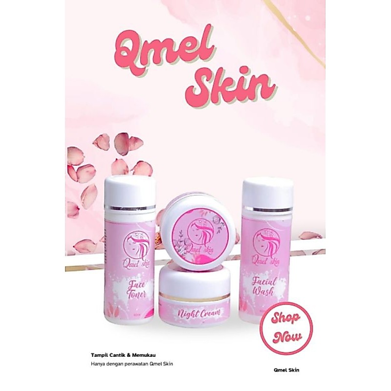 QMELSKIN BEAUTY free baby gold ORIGINAL 100% cream glowing ,cream penghilang Flek