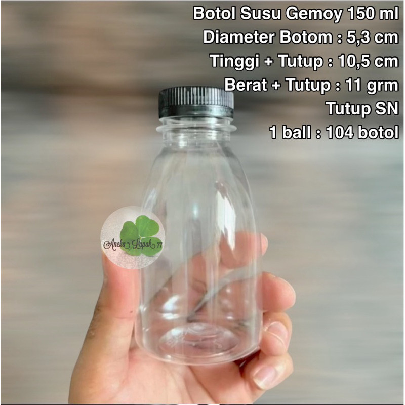 SALE1 Ball ( 100 pcs) Botol SUSU GEMOY 150 ml Botol Plastik 150 ml Botol Kemasan 150 mlTERMURAH