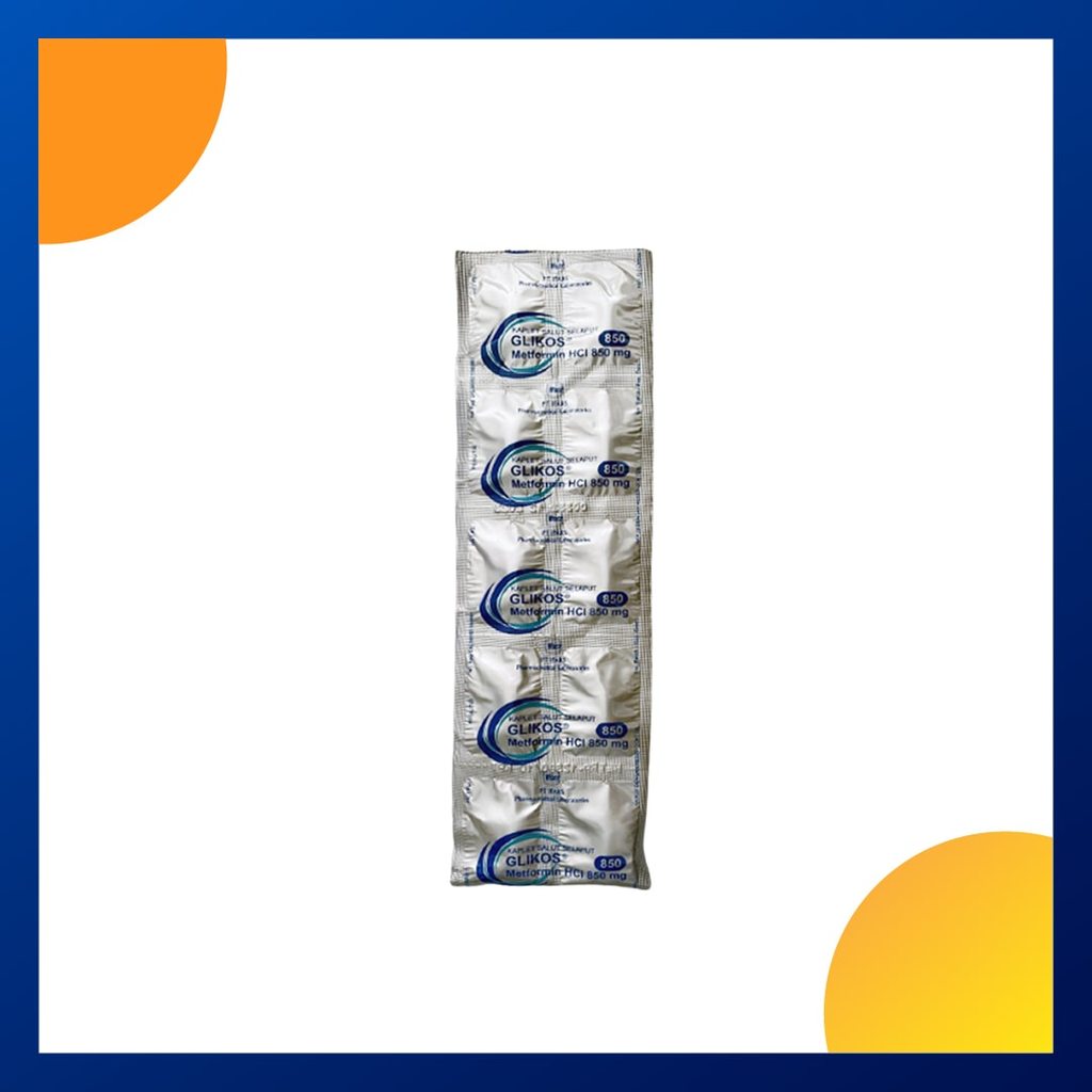 GLIKOS 850 850 MG 1 STRIP @ 10 KAPLET SALUT SELAPUT