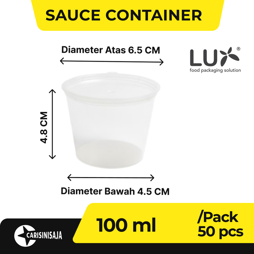 LUX Cup Saus 75ML 100ML Thinwall  Sambal Wadah Mayonnaise Food Grade