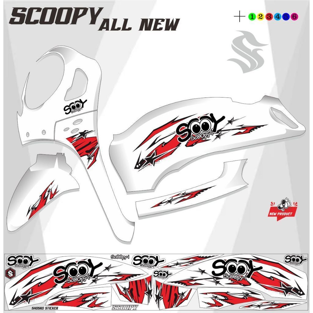 VARIASI SCOOPY / STICKER SCOOPY FI VARIASI SCOOPY DONAT NEW / STRIPING SCOOPY ALL NEW