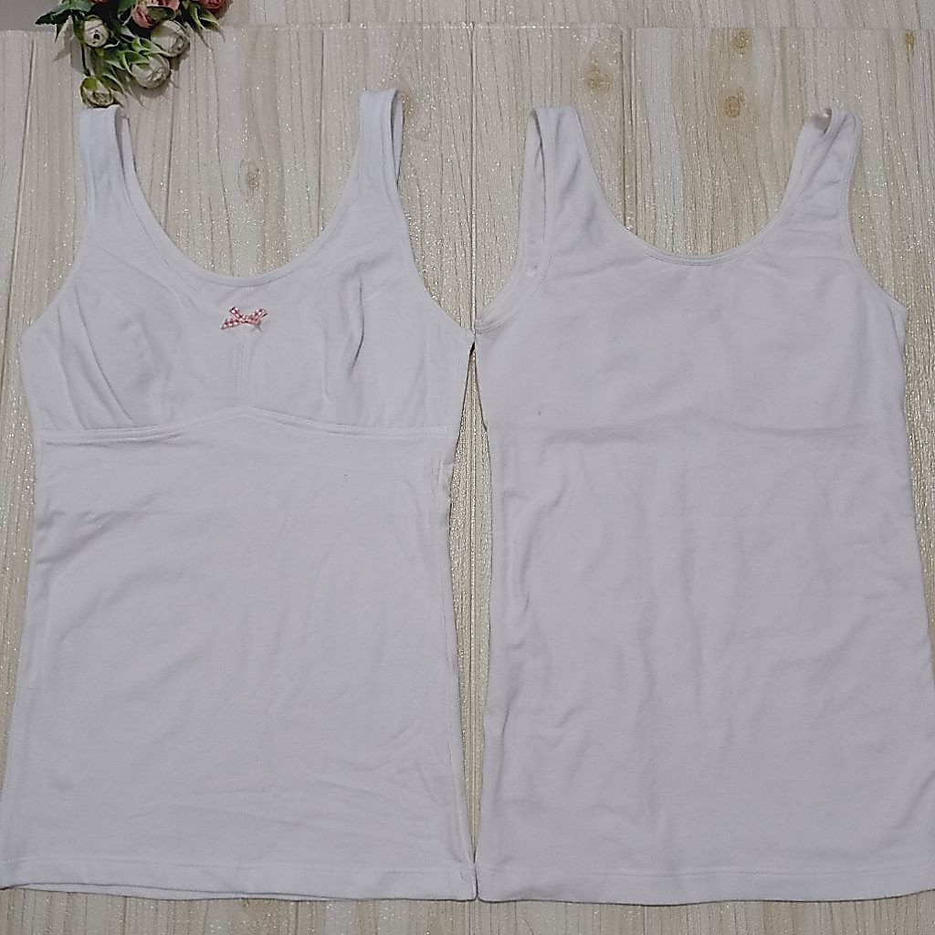 Young Hearts kaos dalam+Miniset bahan katun size M. L