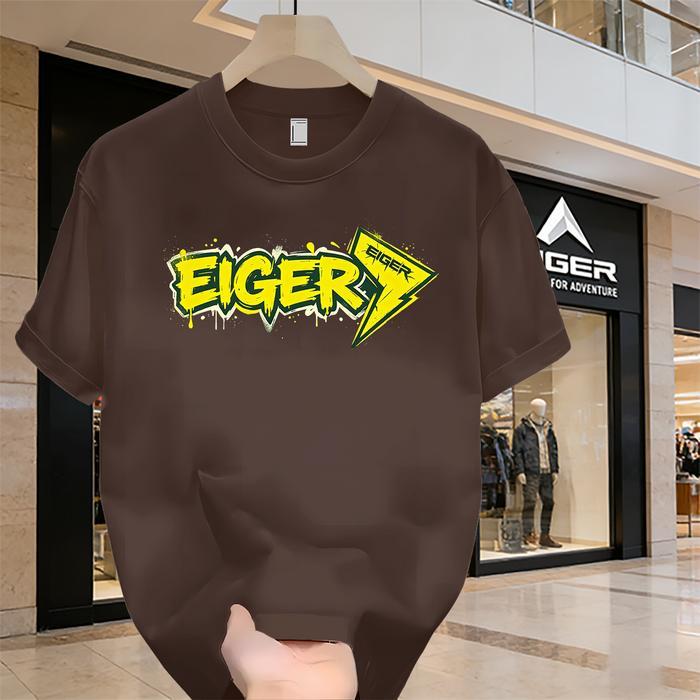 Kaos Eiger Grafis Graffiti Kuning Hitam | Kaos Streetwear Pria Eiger Kekinian - hitam, S