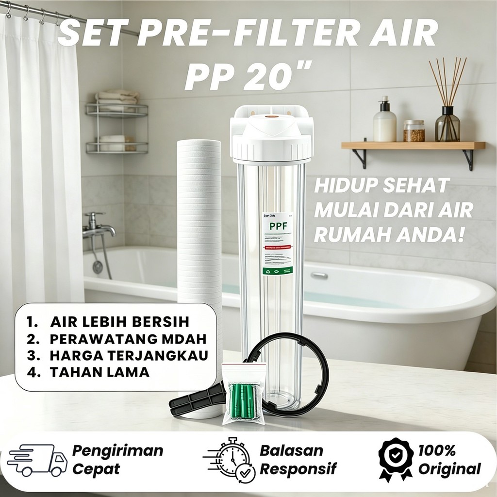 Housing Filter 20 Inch Biru / Transparan