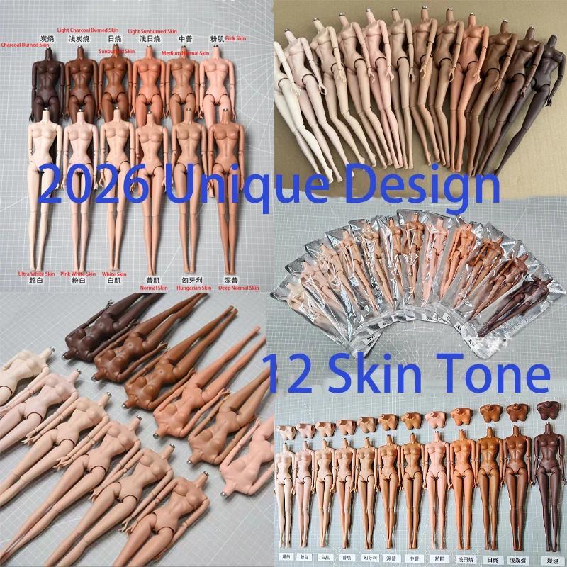 NEW 1/6 Supermodel Doll Body Toy 12 Skin Tone High Quality Removable Doll Body With Replacement Big 