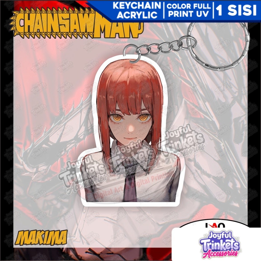 Gantungan Kunci MAKIMA Chainsaw Man - Ganci Chainsaw Man - Anime Chainsaw Man - Gantungan Kunci Akri