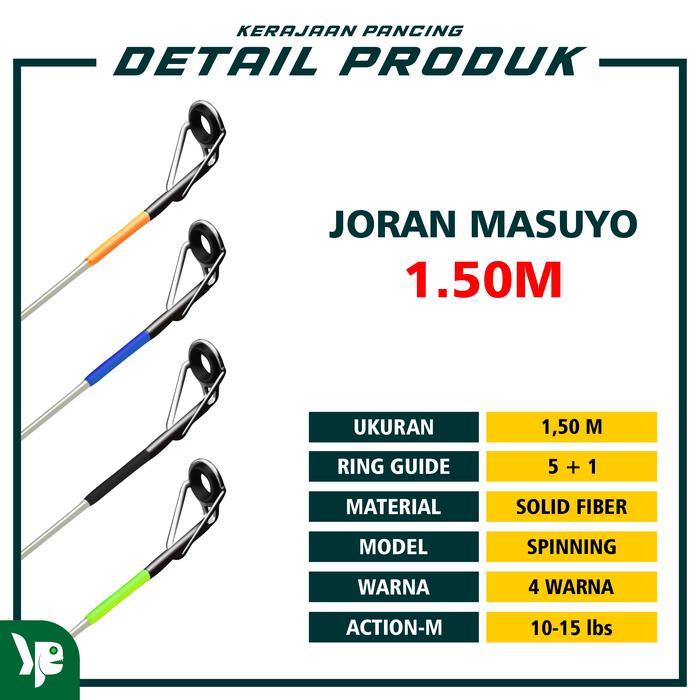 KP - Joran Pancing Masuyo Transparan Fiber Solid Spining Alat - JR MASUYO 1.50M
