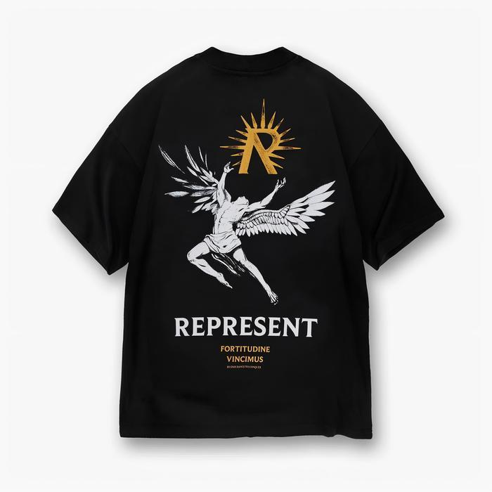 Represent UK Icarus Jet Black Tee Original - Jet Black, XS