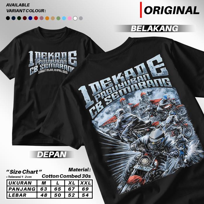 KAOS ACARA CB 1 DEKADE PAGUYUBAN CB SEMARANG