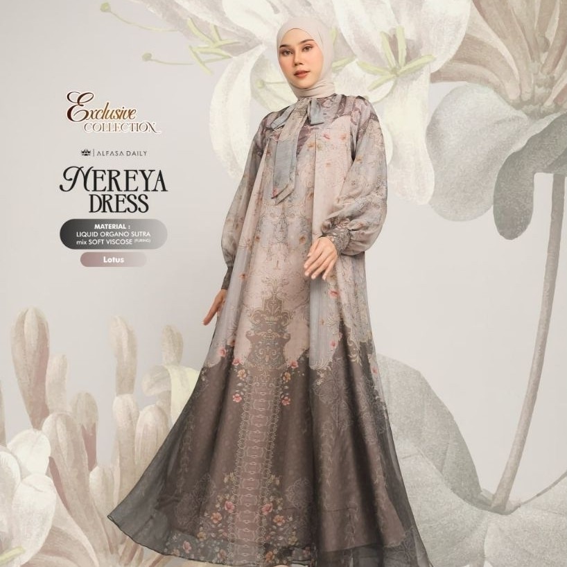 NEREYA DRESS BY ALFASA DAILY || gamis motif || gamis alfasa