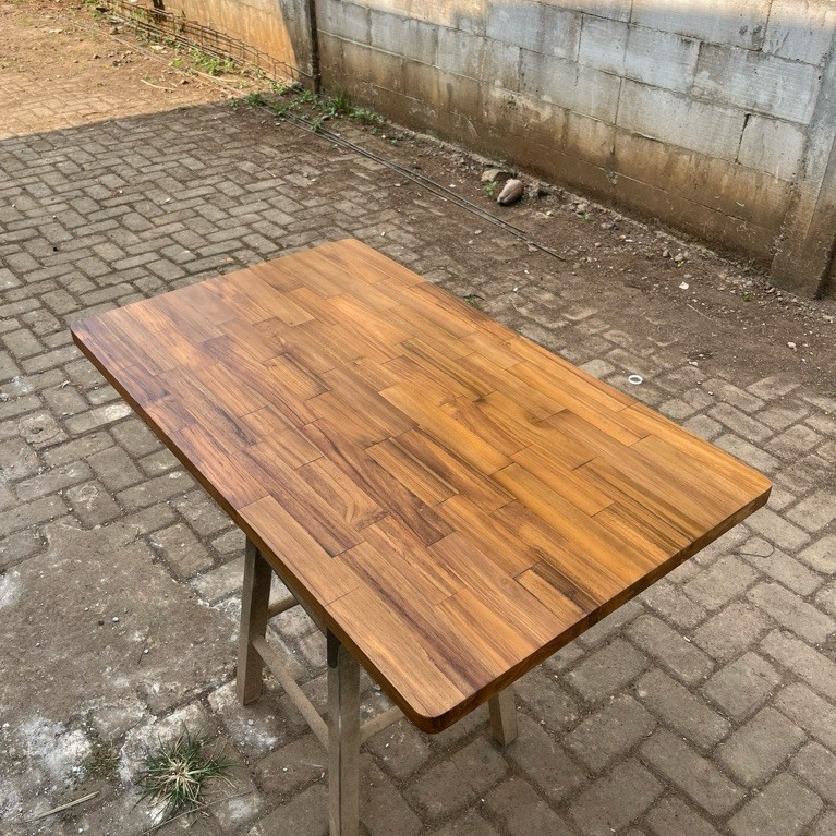 Pesanan Daun Meja FJL susun batu top meja FJL top meja kayu jati daun meja laminasi