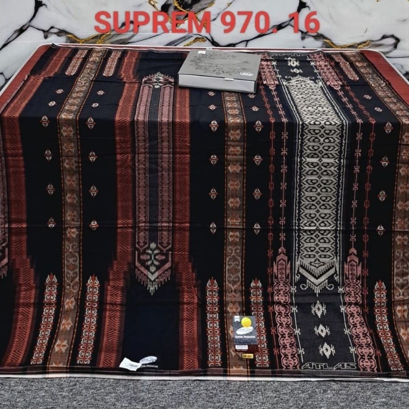 NEW PROMO SARUNG ATLAS SUPER PREMIUM 970 GOLD HITAM & PUTIH
