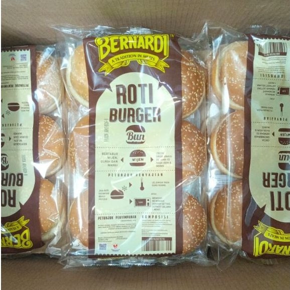 bernadi roti burger wijen isi 6