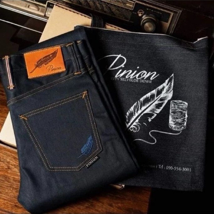 Pinion Denim - MACAW - 14oz - Unsanforized - Red And Yellow Selvedge Denim