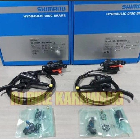 Rem Hidrolik Brake set Hidrolik Shimano Deore M6100 2 Piston