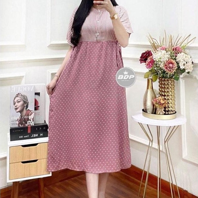Daster wanita Panjang Rayon Grade A Busui Resleting Depan  Daster chibi Terbaru Daster Susun Daster 